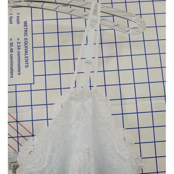 Vintage Powder Blue Satin Pleated Slip Dress Munsingwear Lace Trim Romance‎ - Picture 6 of 14